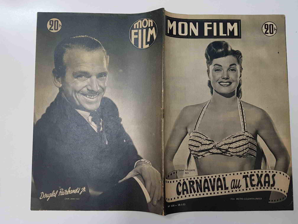 Revista: Mon Film num 336, 28/01/53 - Carnaval au Texas. Portada: Esther Williams