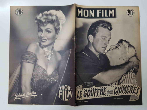 Revista: Mon Film num 356, 17/06/53 - Le gouffre aux chimeres. Portada: Kirk Douglas et Jane Sterling