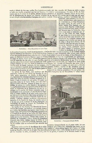 LAMINA ESPASA 1316: Vistas de Tordesillas Valladolid