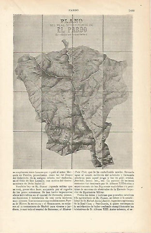 LAMINA ESPASA 1393: Plano de El Pardo