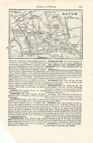 LAMINA ESPASA 13016: Plano de Autun Francia