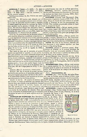 LAMINA ESPASA 13021: Escudo de Auxonne Francia