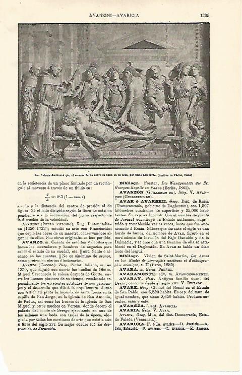 LAMINA ESPASA 13025: Relieve de Lombardo en Padua  Italia