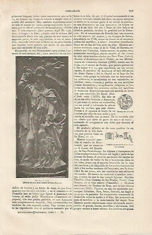 LAMINA ESPASA 13177: Sacrificio de Isaac en la Silleria del Coro de la Catedral de Leon