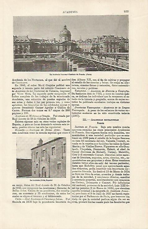 LAMINA ESPASA 13211: Academia Francesa en Paris