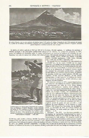 LAMINA ESPASA 13410:Volcan Mayon en Filipinas