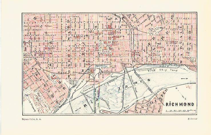 LAMINA ESPASA 13606: Plano de Richmond Inglaterra