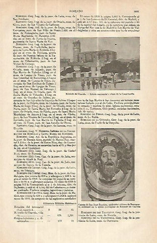 LAMINA ESPASA 13700: Iglesia de Robledo de Chavela Madrid