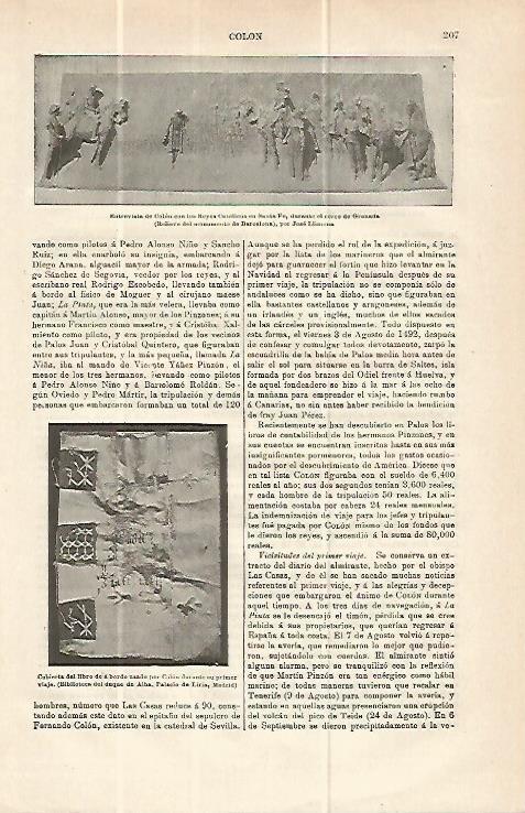 LAMINA ESPASA 13929: Entrevista de Colon con los Reyes Catolicos en Santa Fe