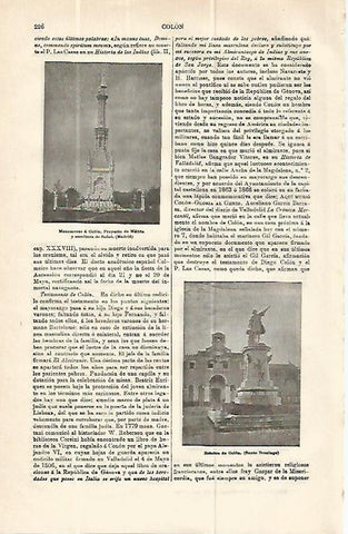 LAMINA ESPASA 13938: Monumento a Colon en Santo Domingo