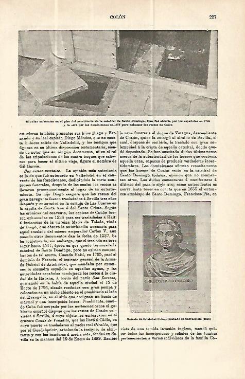 LAMINA ESPASA 13939: Retrato de Colon de 1596