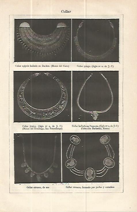 LAMINA ESPASA 13972: Collar de Egipto Etruria Roma y Grecia