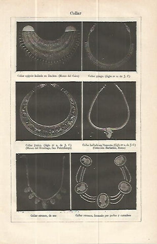 LAMINA ESPASA 13972: Collar de Egipto Etruria Roma y Grecia