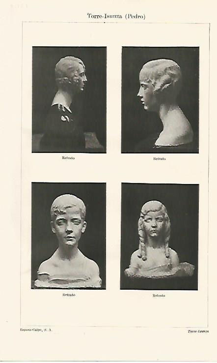 LAMINA ESPASA 1357: Busto obras de Torre Isunza