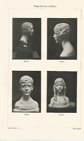 LAMINA ESPASA 1357: Busto obras de Torre Isunza