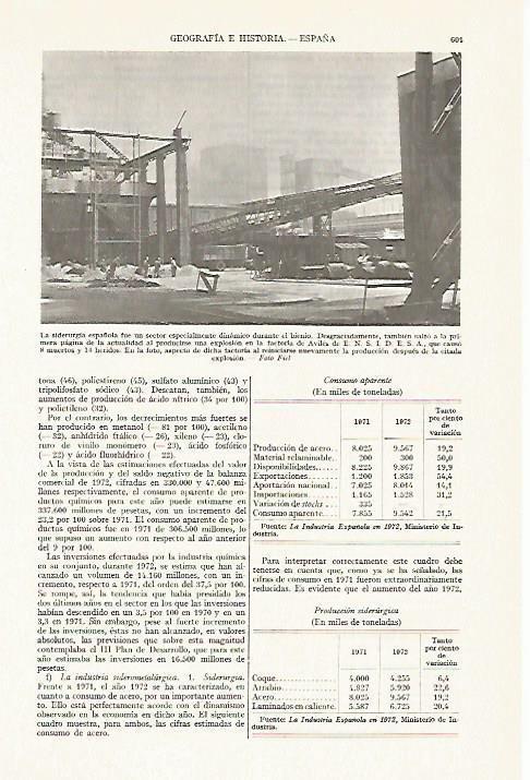 LAMINA ESPASA 13389: Factoria ENSIDESA en Aviles