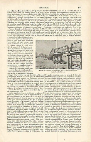 LAMINA ESPASA 13887: Puente Nagara-Gawa el 28 de octubre de 1891