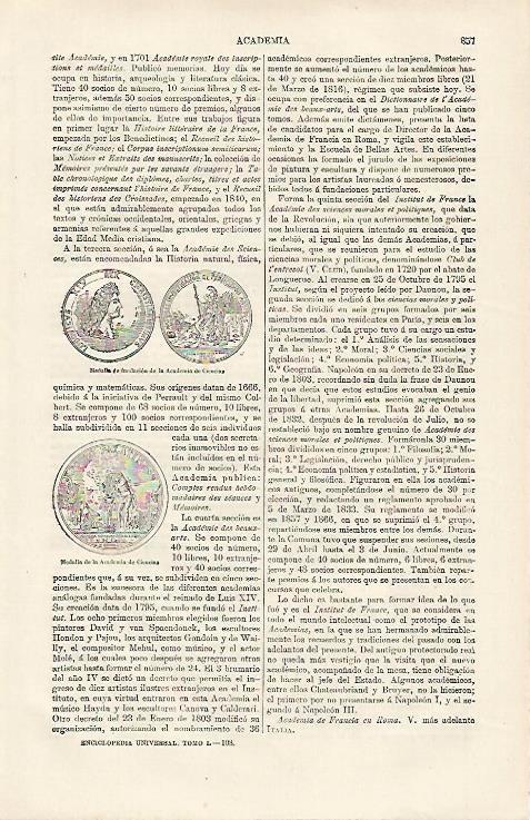 LAMINA ESPASA 13212: Medallas de la Academia de las Ciencias