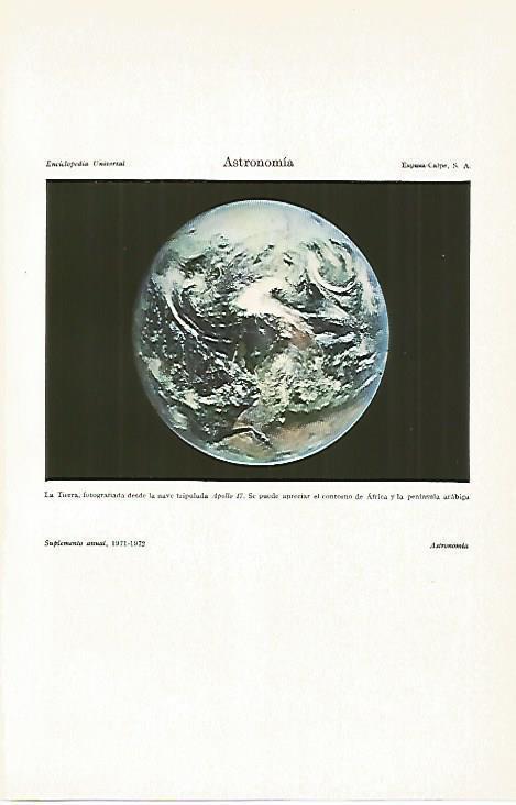 LAMINA ESPASA 13536: La Tierra fotografia desde el Apollo 17