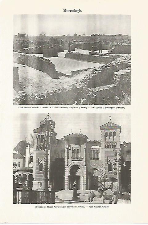 LAMINA ESPASA 13473: Casa romana de Ampurias y Museo Arqueologico de Sevilla