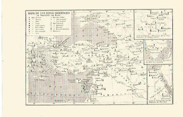 LAMINA ESPASA 13672: Mapa de los ritos orientales