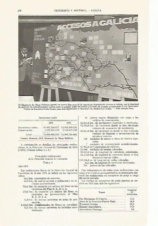 LAMINA ESPASA 13384: Presentacion del Plan Accesos a Galicia