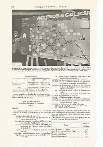 LAMINA ESPASA 13384: Presentacion del Plan Accesos a Galicia