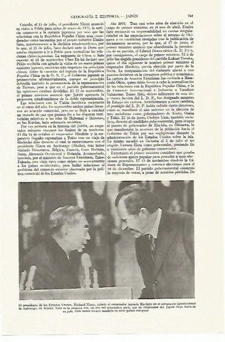 LAMINA ESPASA 13423: Nixon saluda al emperador de Japon