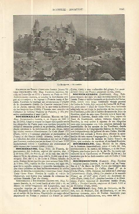 LAMINA ESPASA 13723: Castillo de La Rochenot Francia