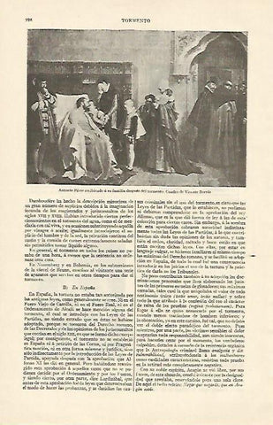 LAMINA ESPASA 1320: Antonio Perez recibiendo a su familia cuadro de Vicente Borras