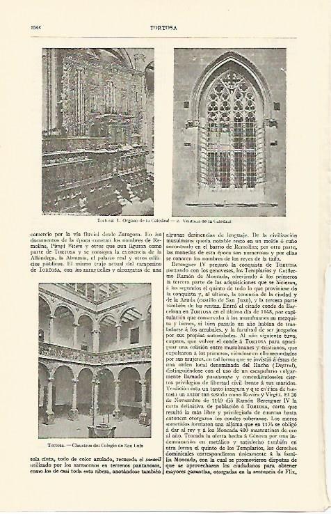 LAMINA ESPASA 1381: Catedral de Tortosa
