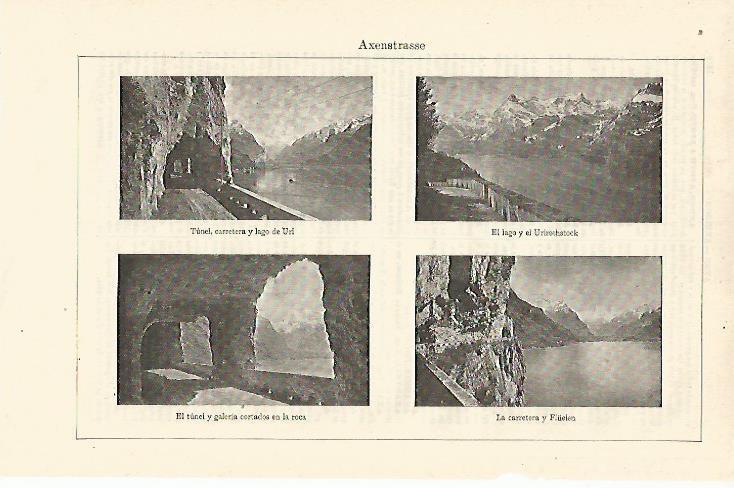 LAMINA ESPASA 13059: Vistas de Axenstrasse Suiza