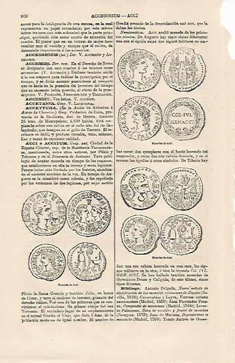 LAMINA ESPASA 13223: Monedas de la antigua Acci
