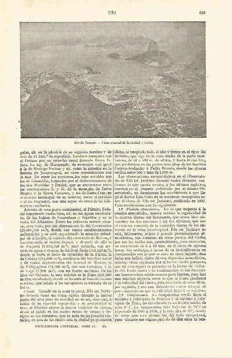 LAMINA ESPASA 13645: Vista aerea de Rio de Janeiro Brasil