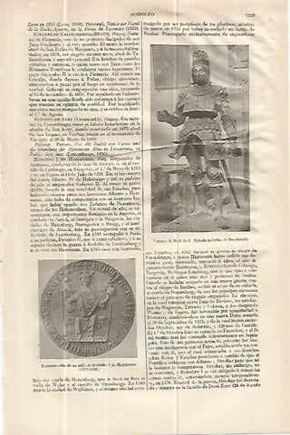 LAMINA ESPASA 13737: Estatua de Rodolfo I de Habsburgo