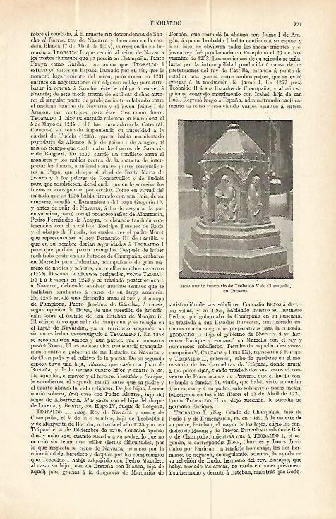 LAMINA ESPASA 13830: Monumento funerario de Teobaldo V de Champagne
