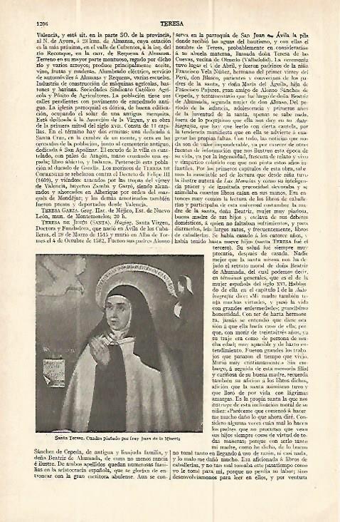 LAMINA ESPASA 13858: Santa Teresa por fray Juan de la Miseria