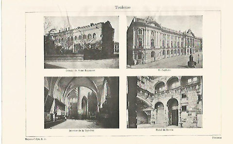 LAMINA ESPASA 1390: Edificios de Toulouse