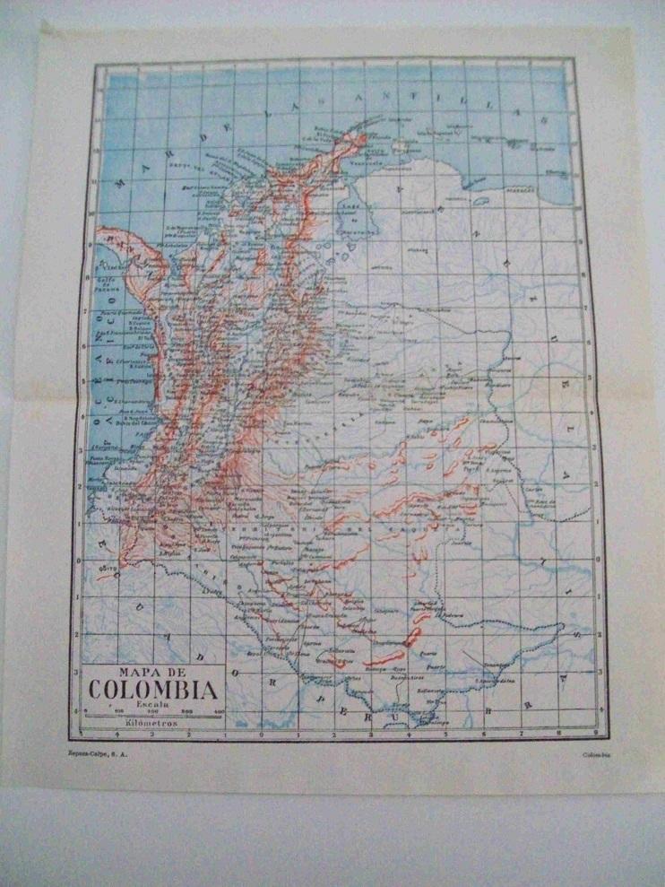 LAMINA ESPASA 13914: Mapa de Colombia