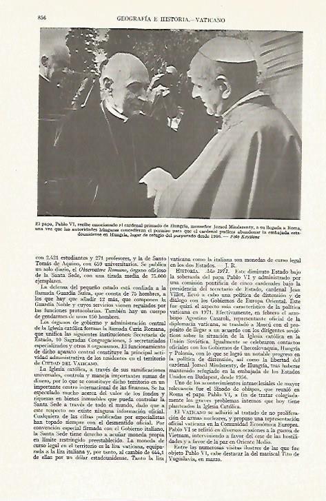 LAMINA ESPASA 13457: El papa Pablo VI
