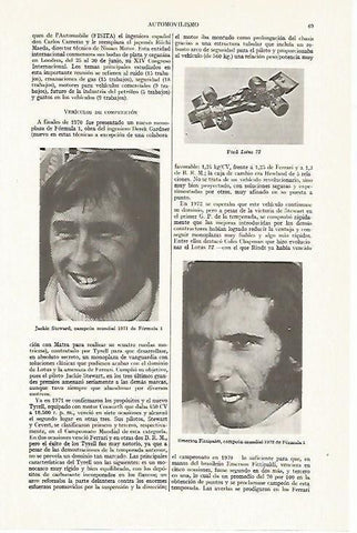LAMINA ESPASA 13332: Ford Lotus 72 E. Fittipaldi y J. Steward
