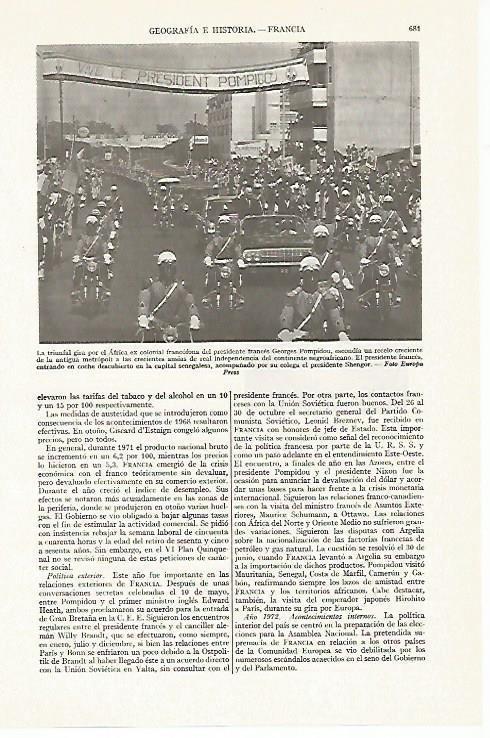 LAMINA ESPASA 13412: Georges Pompidou en Dakar