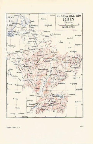 LAMINA ESPASA 13573: Mapa de la cuenca del rio Rhin