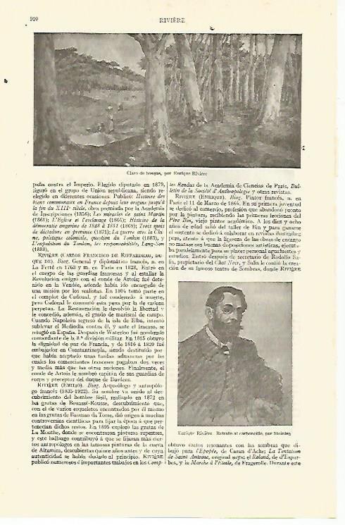 LAMINA ESPASA 13676: Claro de bosque por Riviere