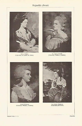 LAMINA ESPASA 13565: Retratos pintados por J. Reynolds
