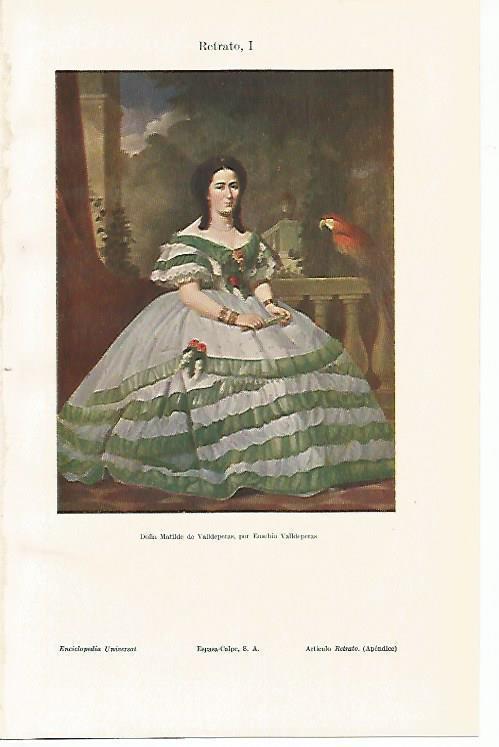 LAMINA ESPASA 13986: Doña Matilde de Valldeperas por Eusebio Valldeperas
