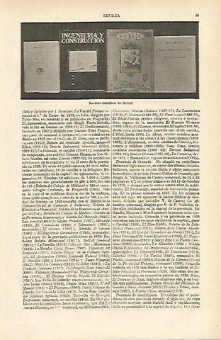 LAMINA ESPASA 13543: Revistas cientificas de Madrid