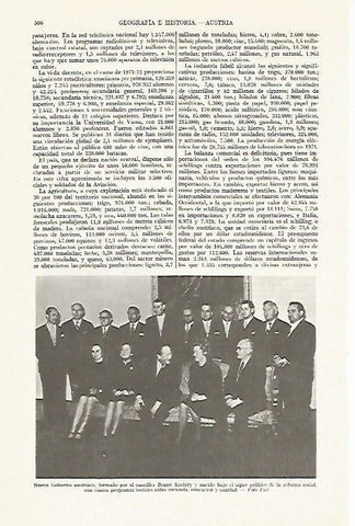 LAMINA ESPASA 13375: Gobierno de Austria formado por B. Kreisky