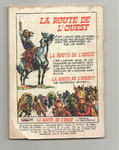 Comic Mon Journal: Apaches num 099, octobre 1984 - Gros Bichon. Arok-Canada Jean-Mark Trail