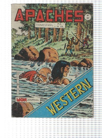 Comic Mon Journal: Apaches num 107, 1986 - Les fils des tenebres. Arok-Rouletabille-Coeur courageux